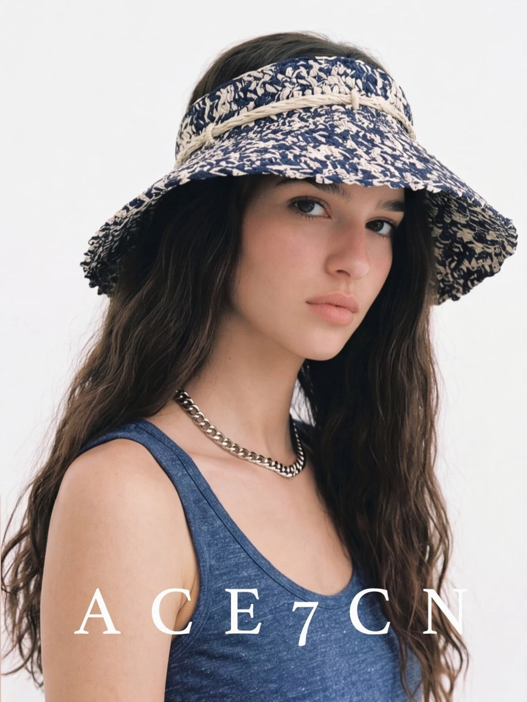 Hand-Crochet Straw-Woven Visor Japanese Sun-Shade Headband Hat