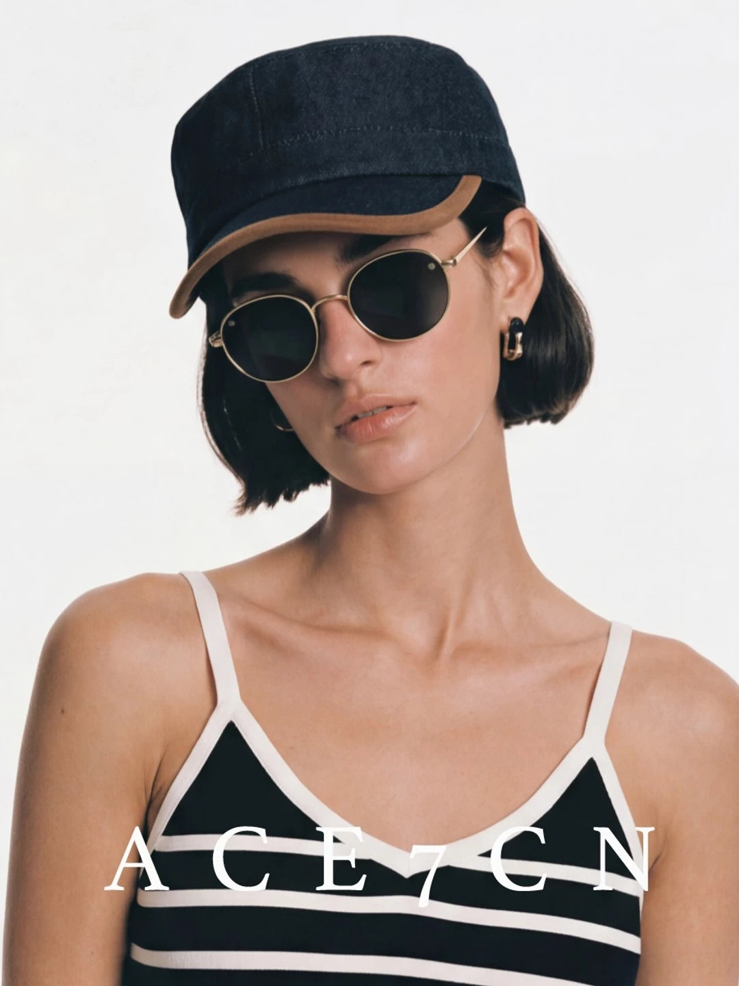Urban Chic Denim Riding Hat Distressed Denim