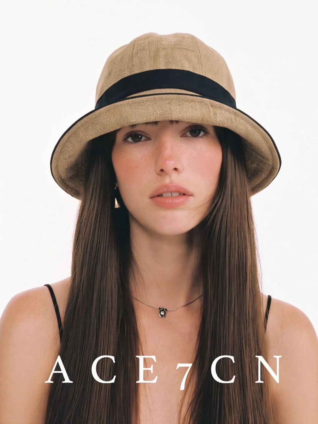 Japanese Niche Handmade Faux-Linen Riding Hat Bucket