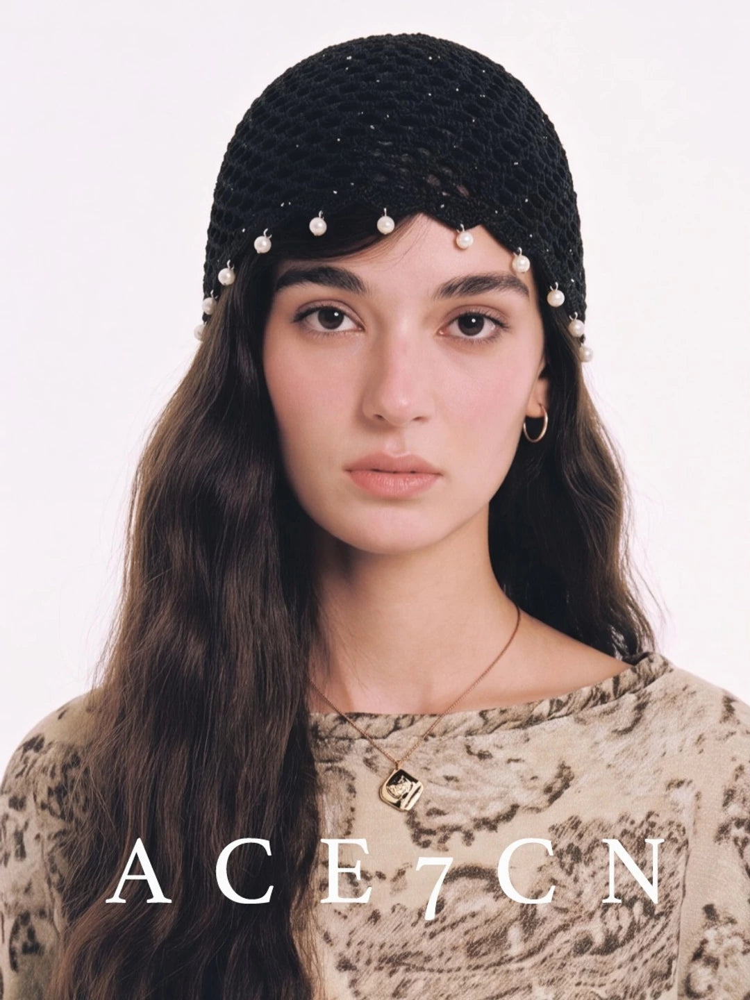California Resort Hand-Crochet Openwork Knit Beanie Handmade