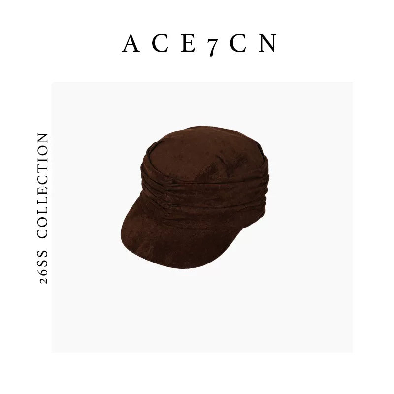 Japanese Niche Handmade Pleated Equestrian Hat Pleated