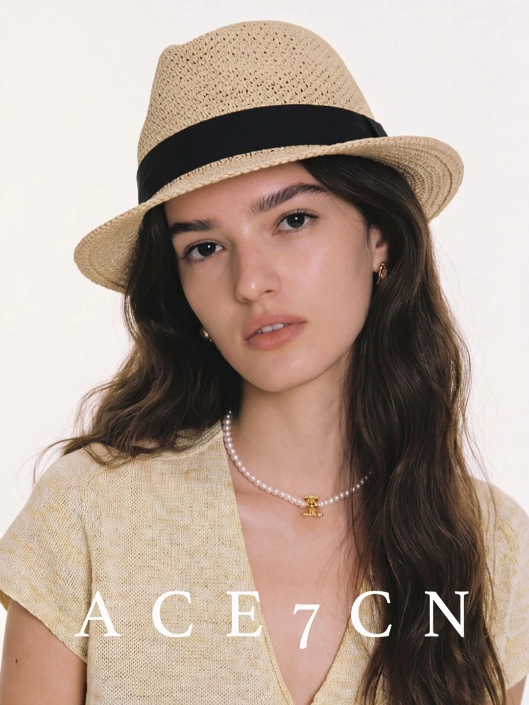 British Old-Money Premium Paper-Straw Fedora Short-Brim Straw