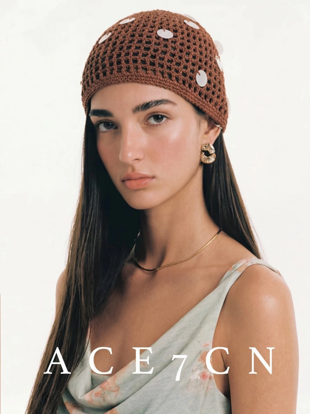 Vintage Chic Hand-Crochet Hat Vintage Openwork Headwrap
