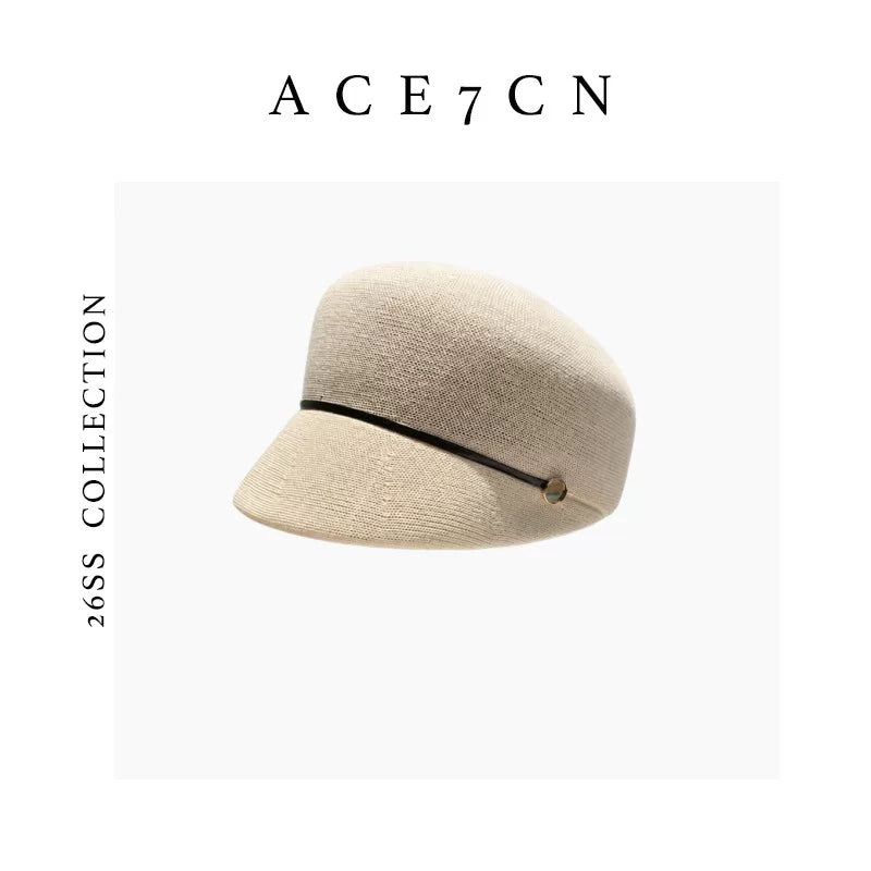 Japanese Niche Short-Brim Equestrian Hat Urban Chic