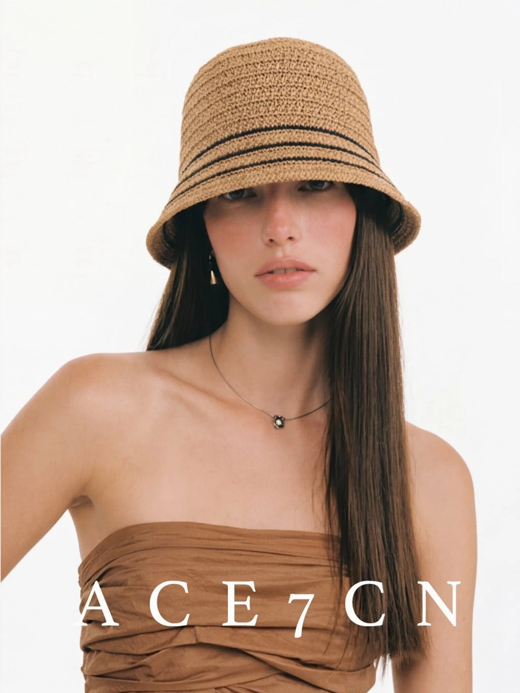 South-France Classic Hepburn Bucket Hat Color-Block Striped