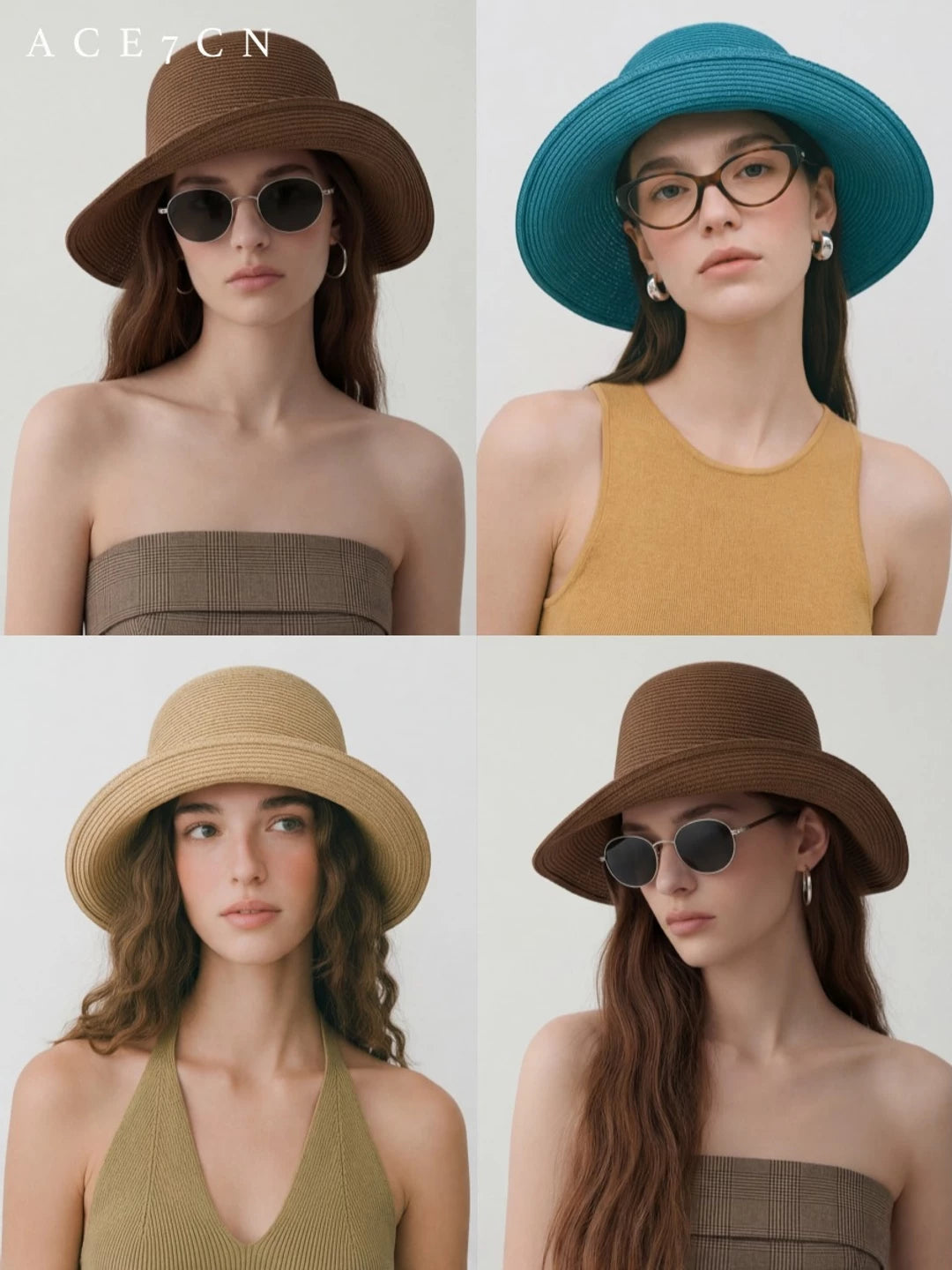Nordic Colorful Vintage Chic Roll-Brim Bucket Hat