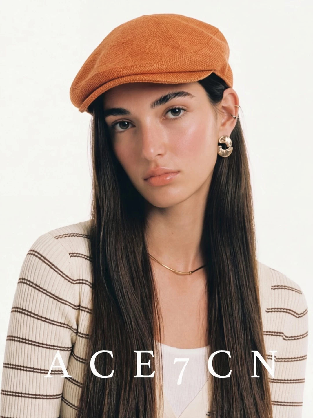 British Old-Money Linen Flat Cap Vintage Casual