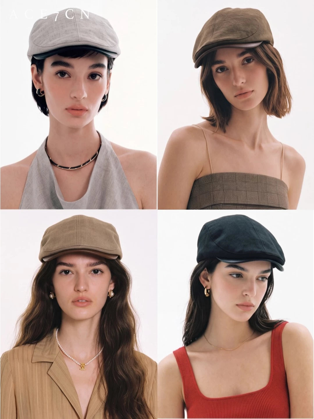 British Vintage Old-Money Flat Cap Fabric Hat