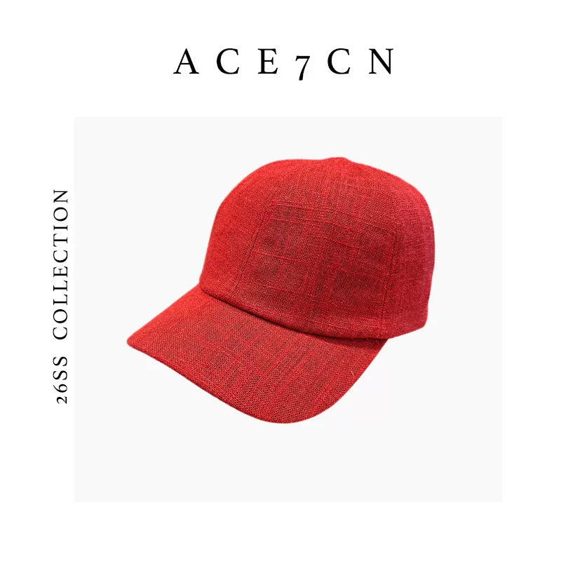 Urban Minimalist Linen Riding Hat Breathable Sun-Shade