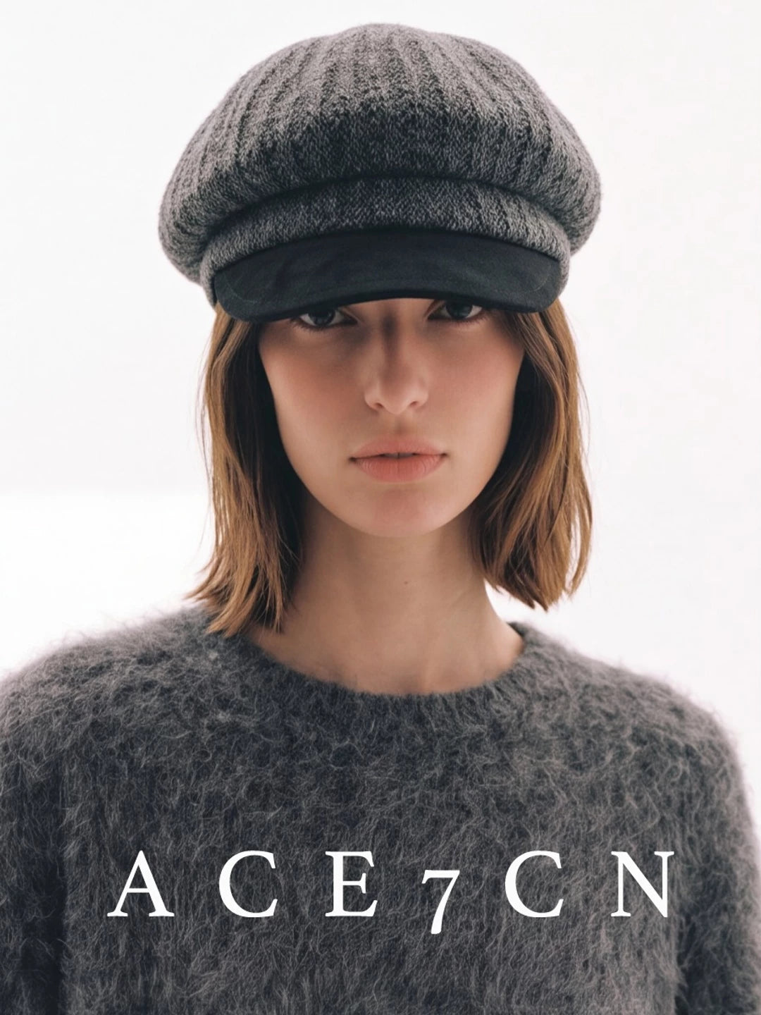 British Vintage Knit Newsboy Cap Japanese Classic