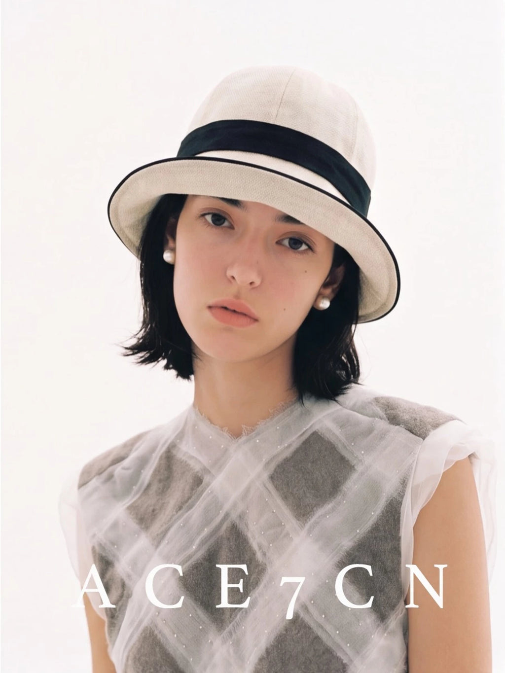 Japanese Niche Handmade Faux-Linen Riding Hat Bucket