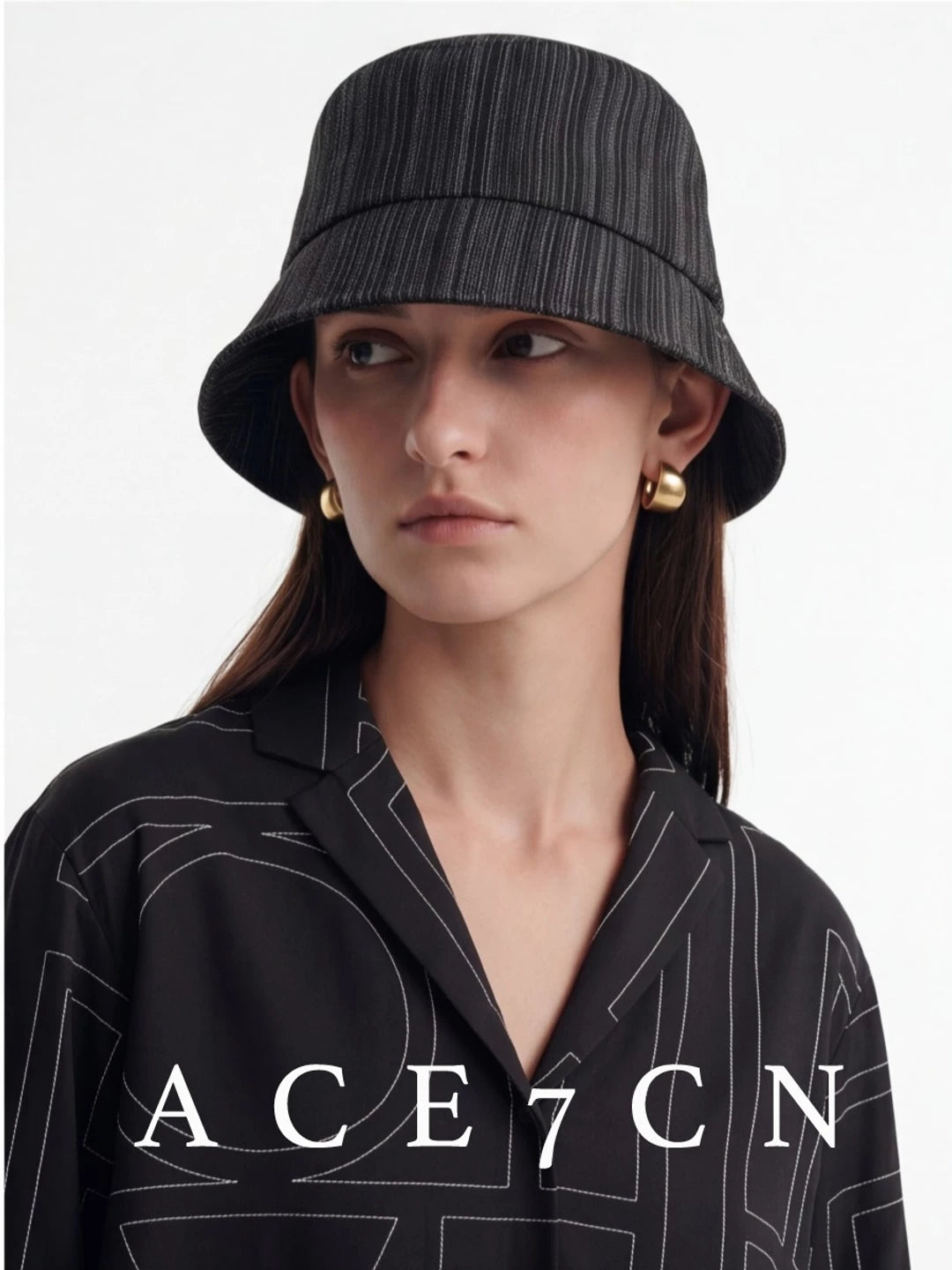 Vintage Elegant Resin-Texture Linen Bucket Hat Breathable