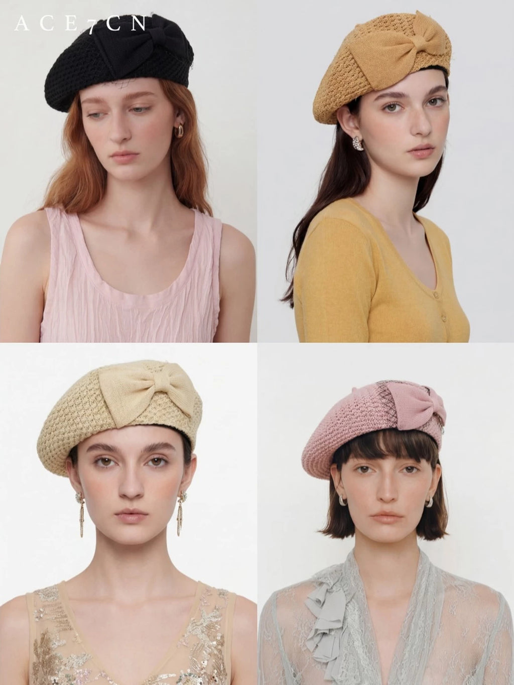 Designer Beret Bow Painter Beret Travel-Look Women