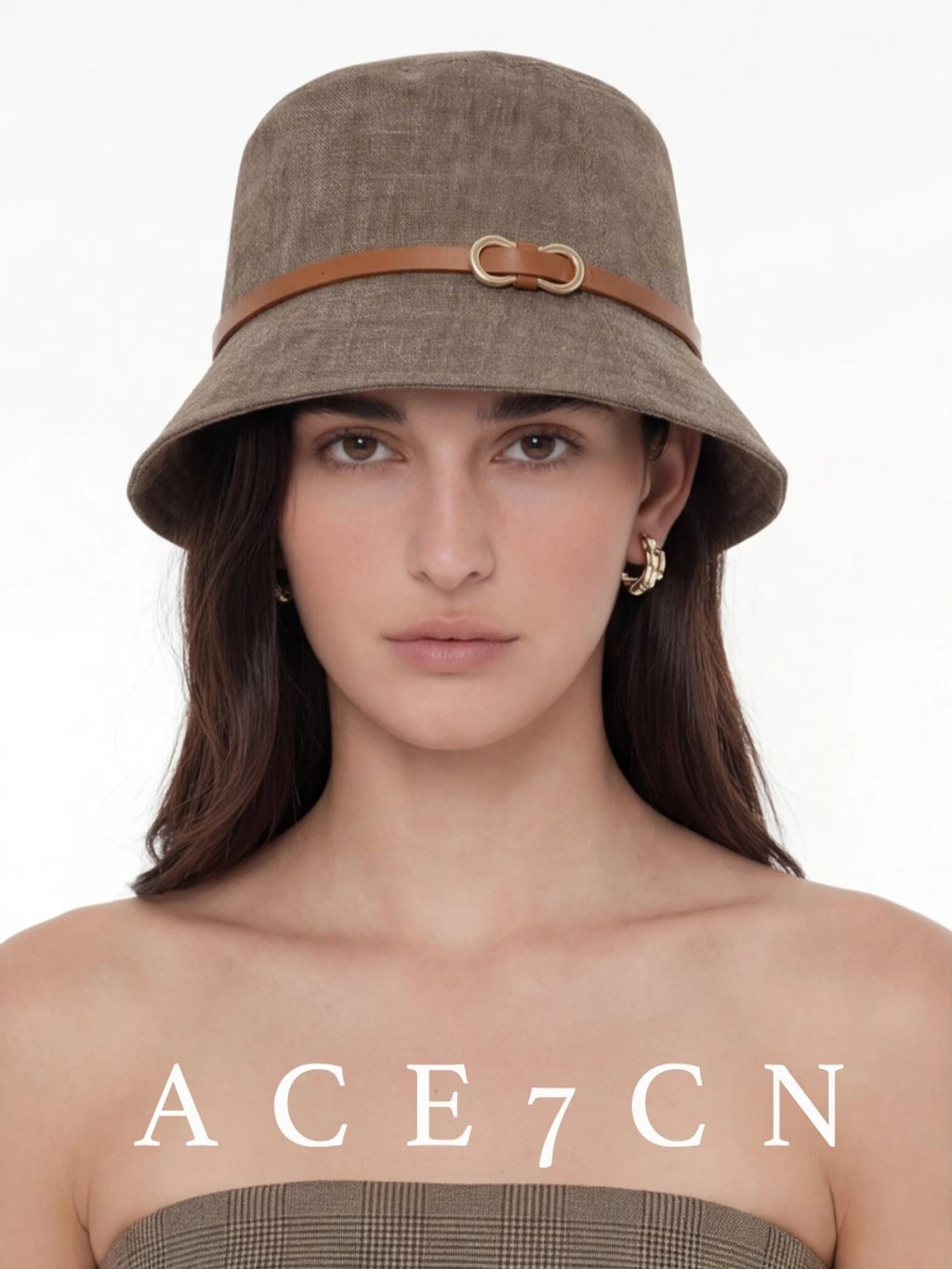 British Light-Luxury Bucket Hat High-Quality Cotton Bucket