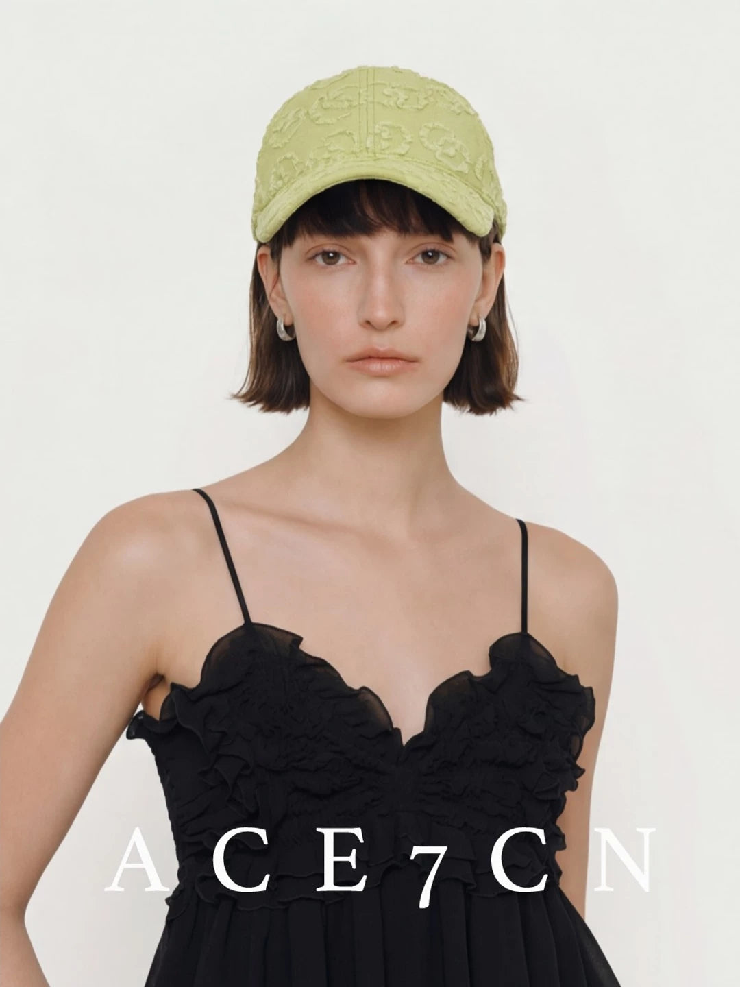 Korean Floral Hat Vintage 3D Jacquard Embroidered