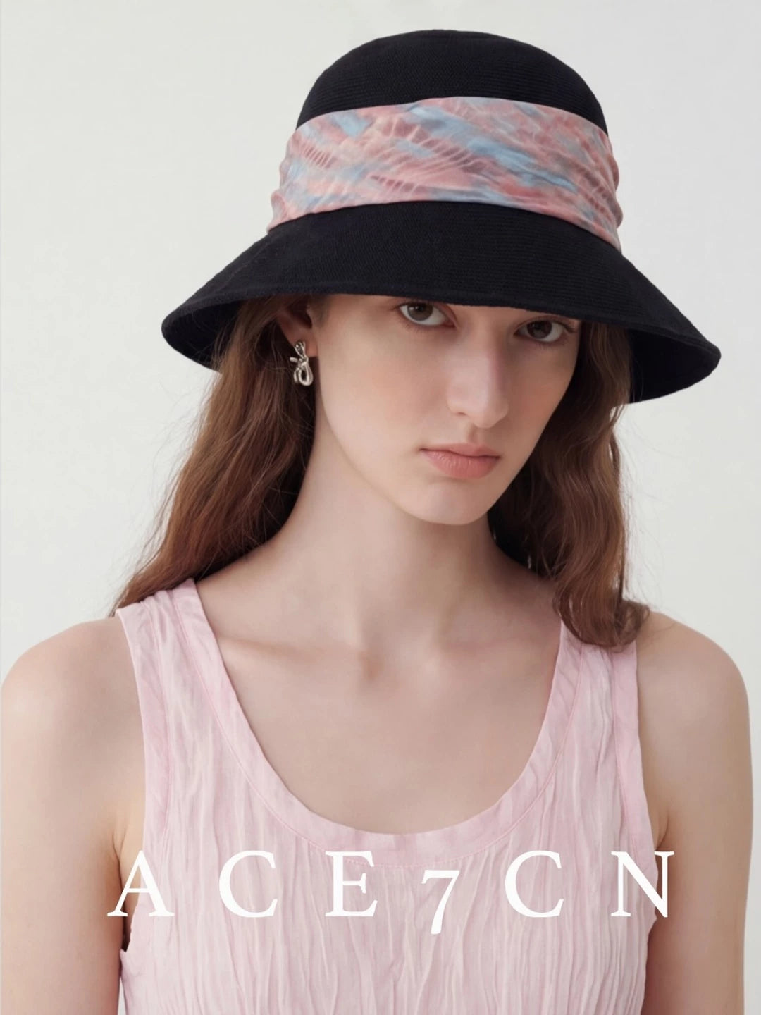 French Vintage Bucket Hat Ink-Wash Bucket Hat