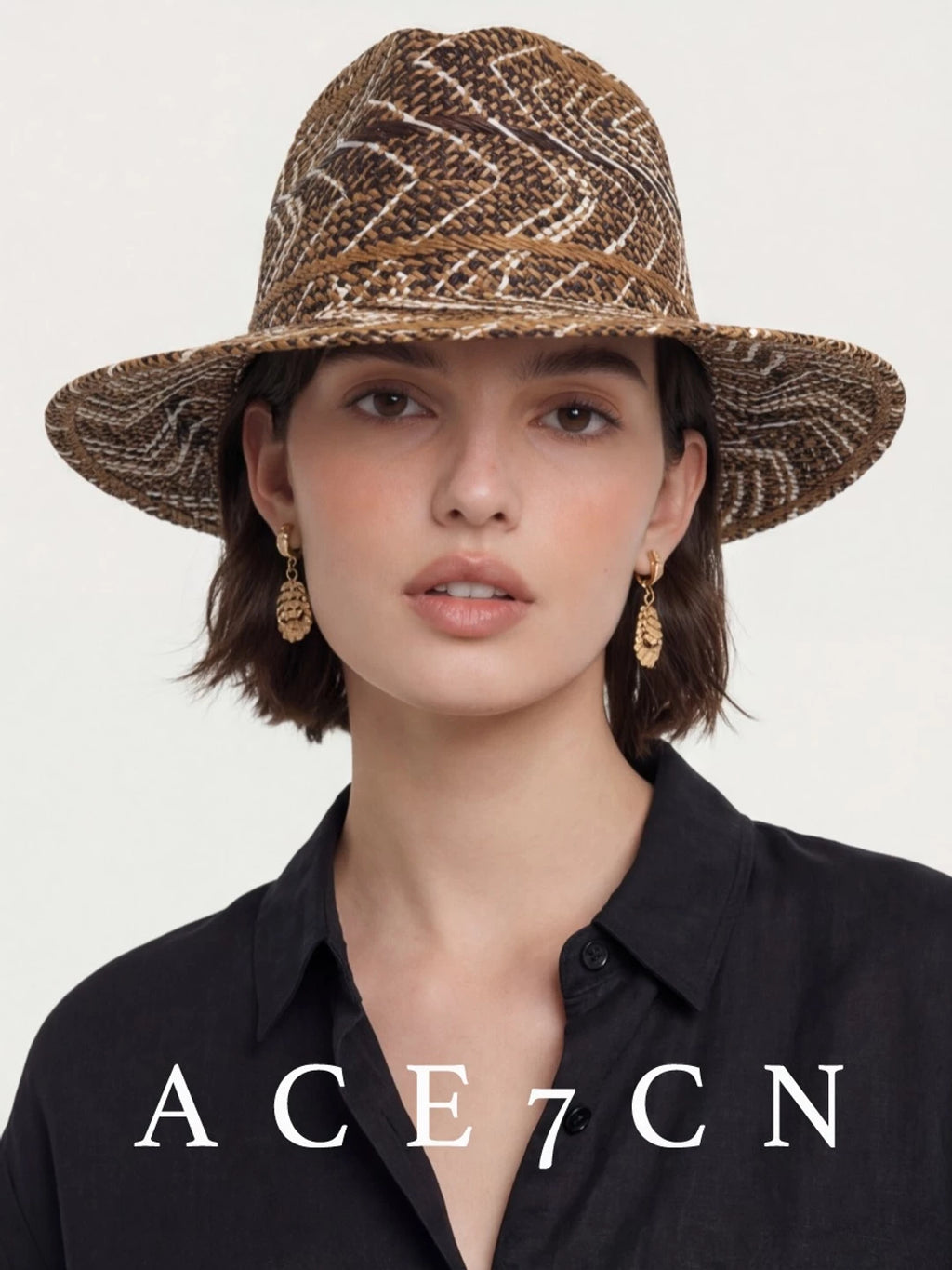 French Niche Elegant Panama Hat Hand-Woven Straw