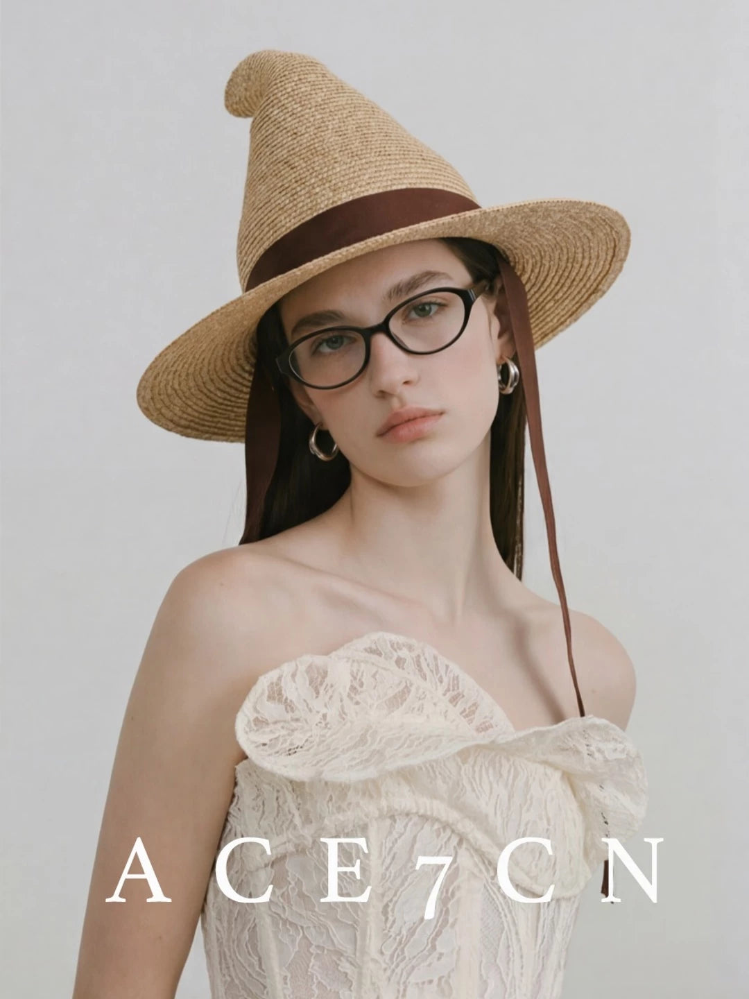 Natural Wheat-Straw Handmade Witch Hat Niche Refined