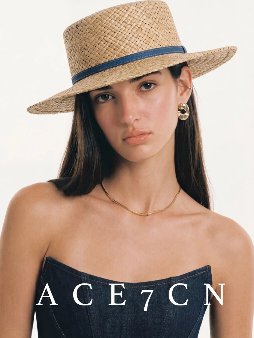 British Vintage Natural Seagrass Dress Hat South