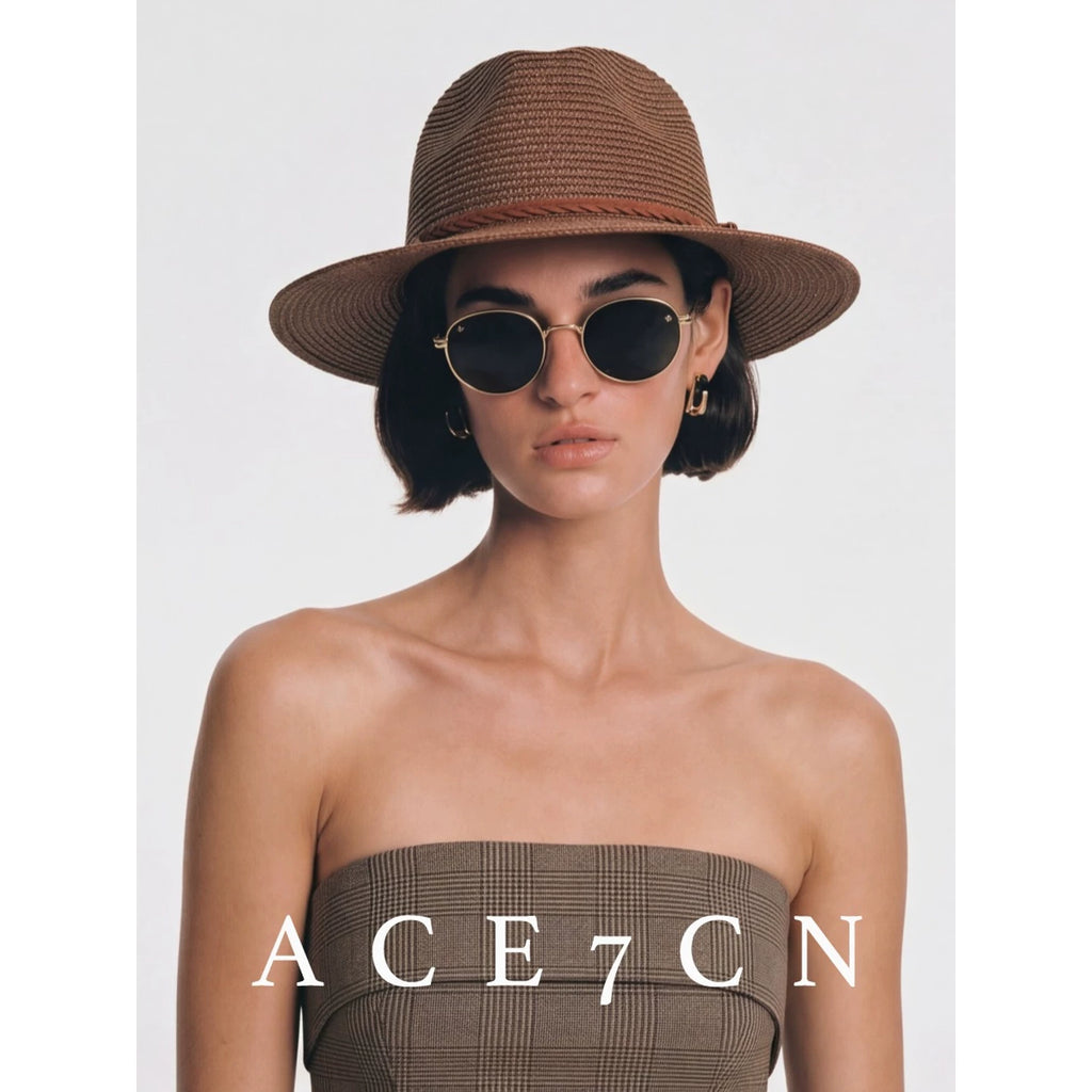 British Vintage Chic Panama Straw Hat Straw-Woven