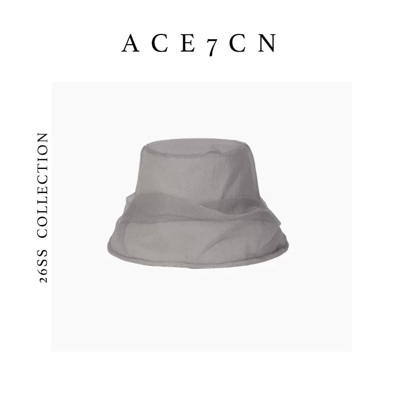 French Muted Bucket Hat Everyday Travel Sun-Protection