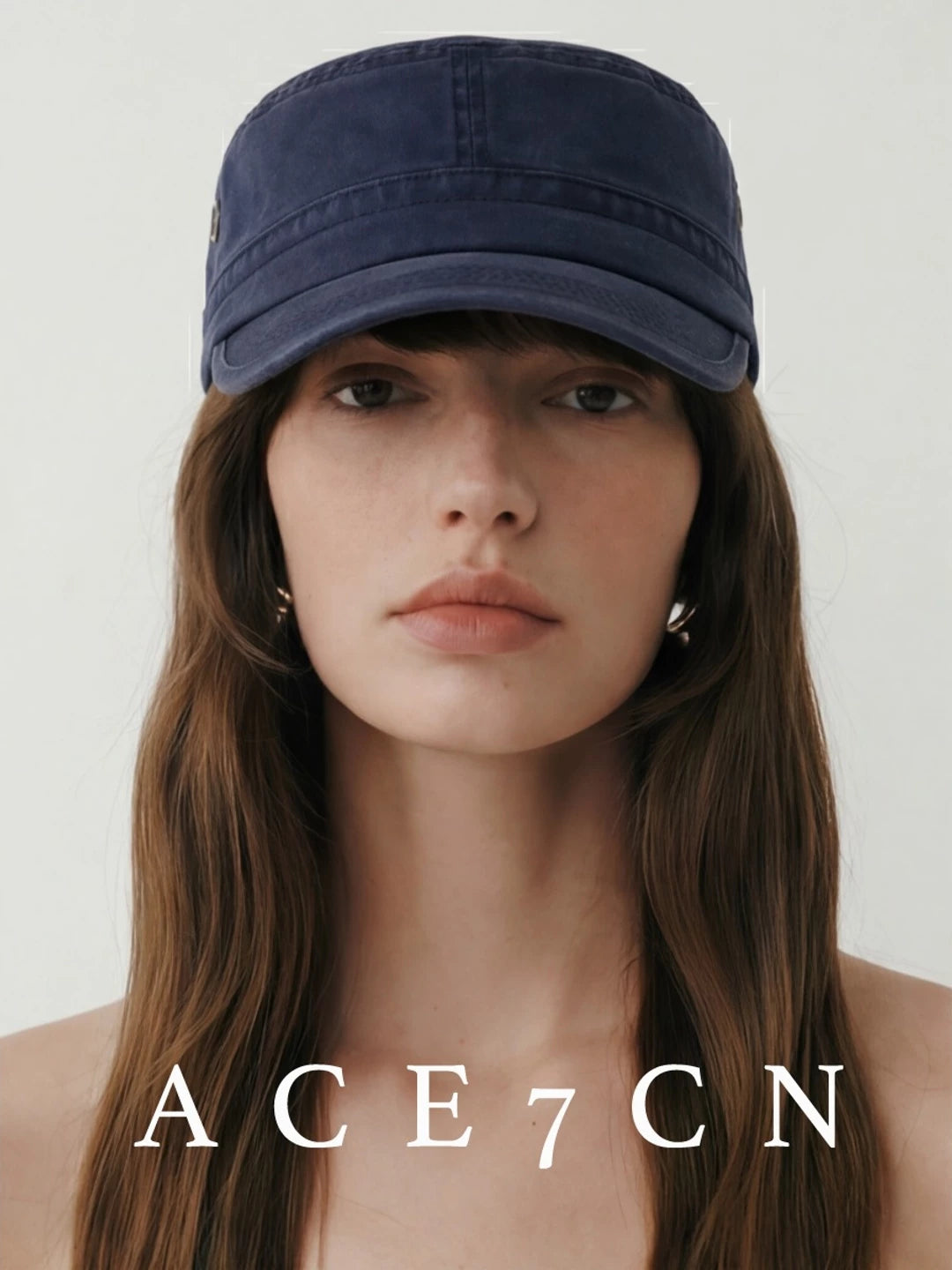Urban Chic Denim Riding Hat Distressed Denim