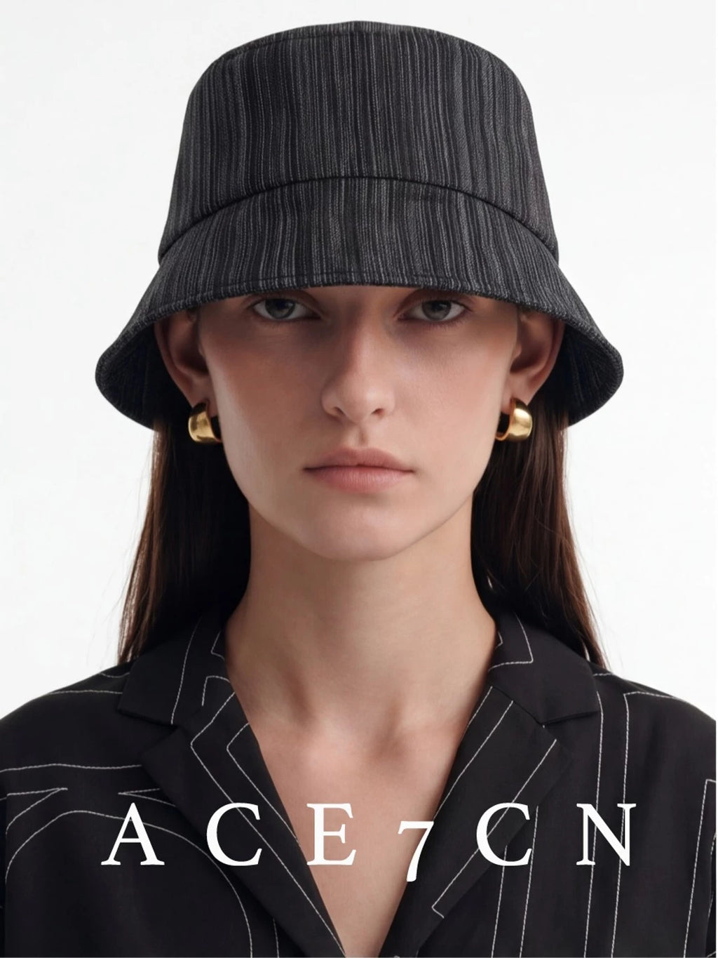 Vintage Elegant Resin-Texture Linen Bucket Hat Breathable