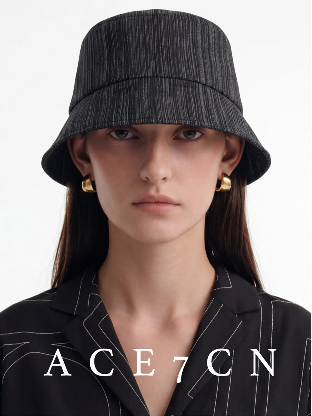 Vintage Elegant Resin-Texture Linen Bucket Hat Breathable