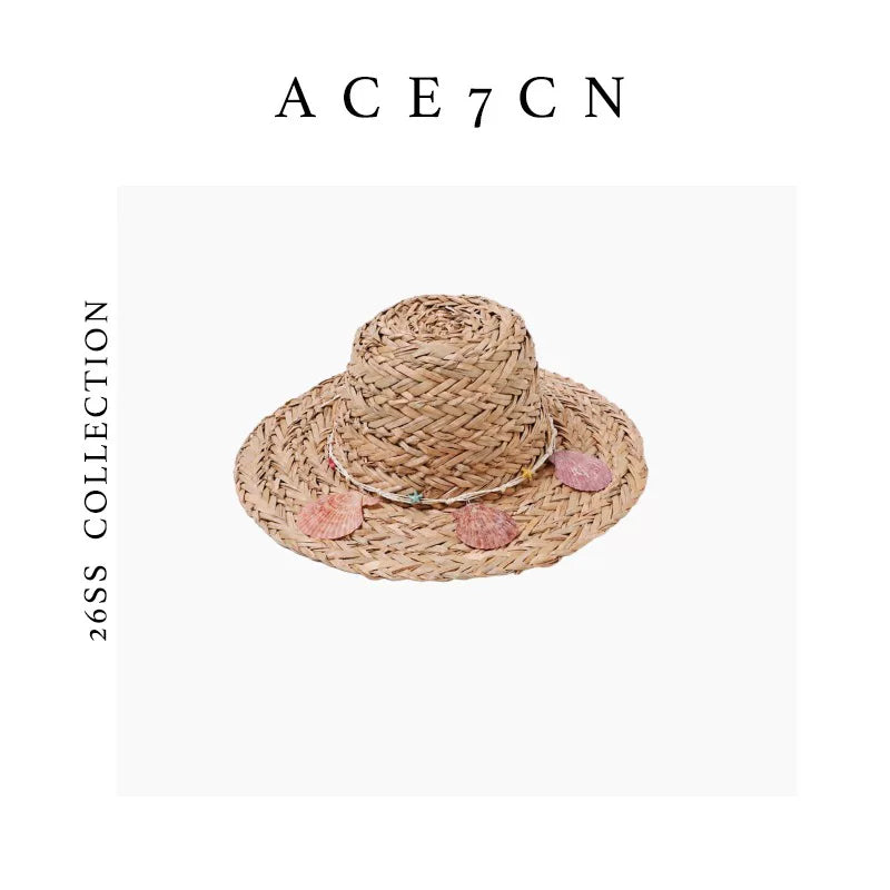 Old-Money Vintage Natural Natural-Straw Dress Hat Handmade