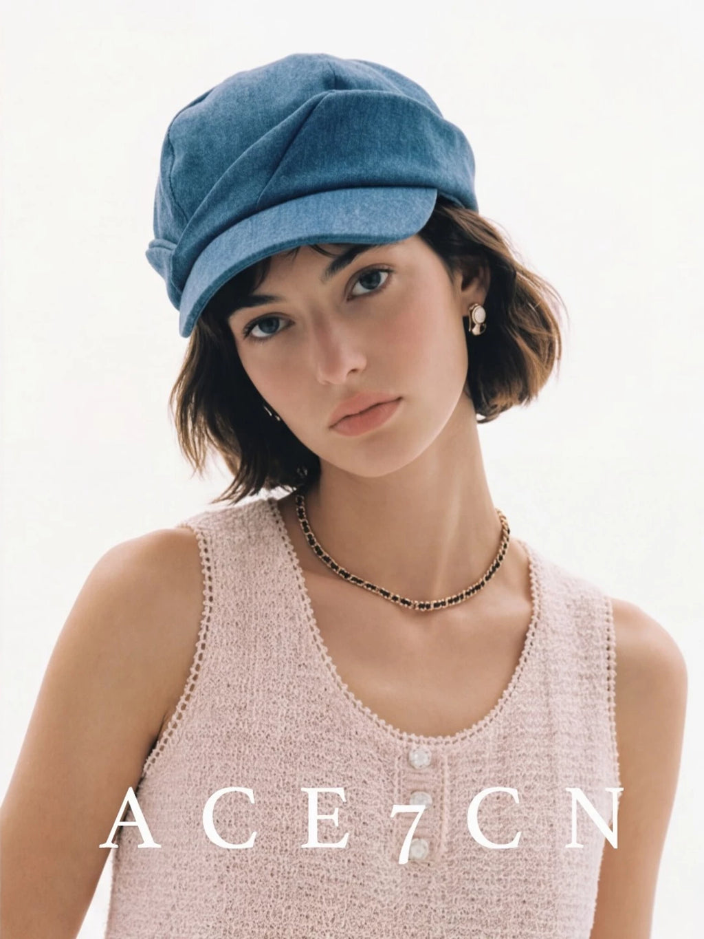 Japanese Niche Newsboy Cap Casual Denim Hat