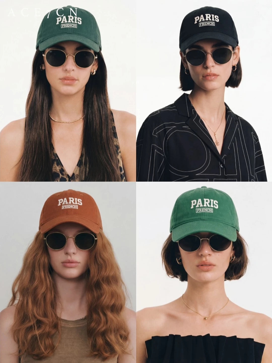 American Vintage Classic Embroidered Baseball Cap Paris