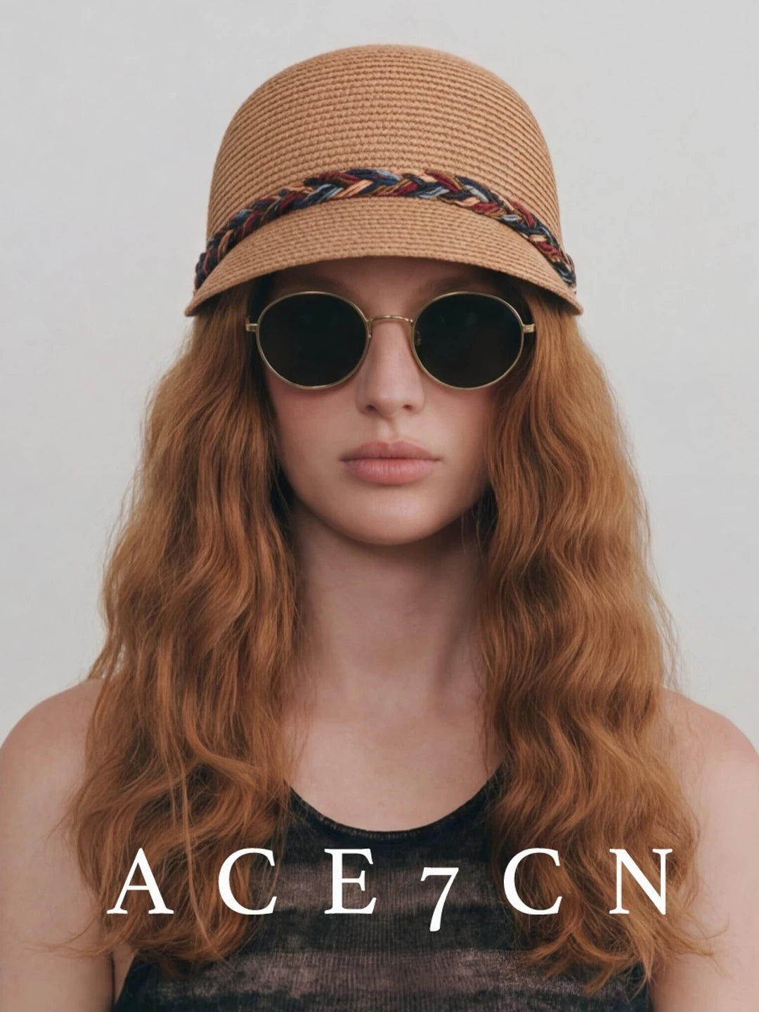 Japanese Niche Straw-Woven Equestrian Hat Riding Hat