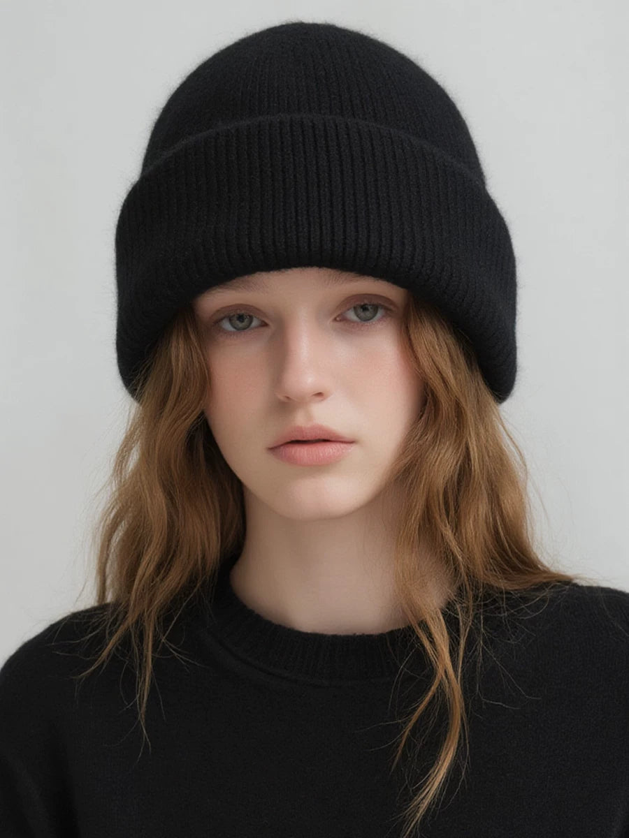 Nordic Knit Beanie Women Warm Ear-Flap Knit