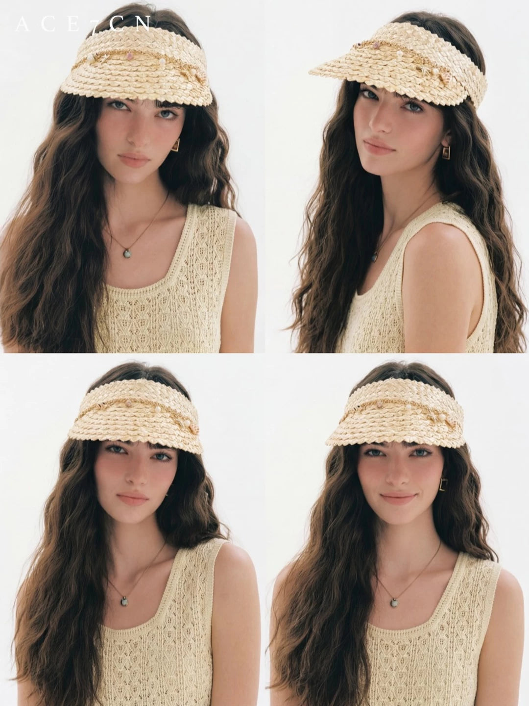 Light-French Refined Visor Handmade Straw-Woven Sun Hat