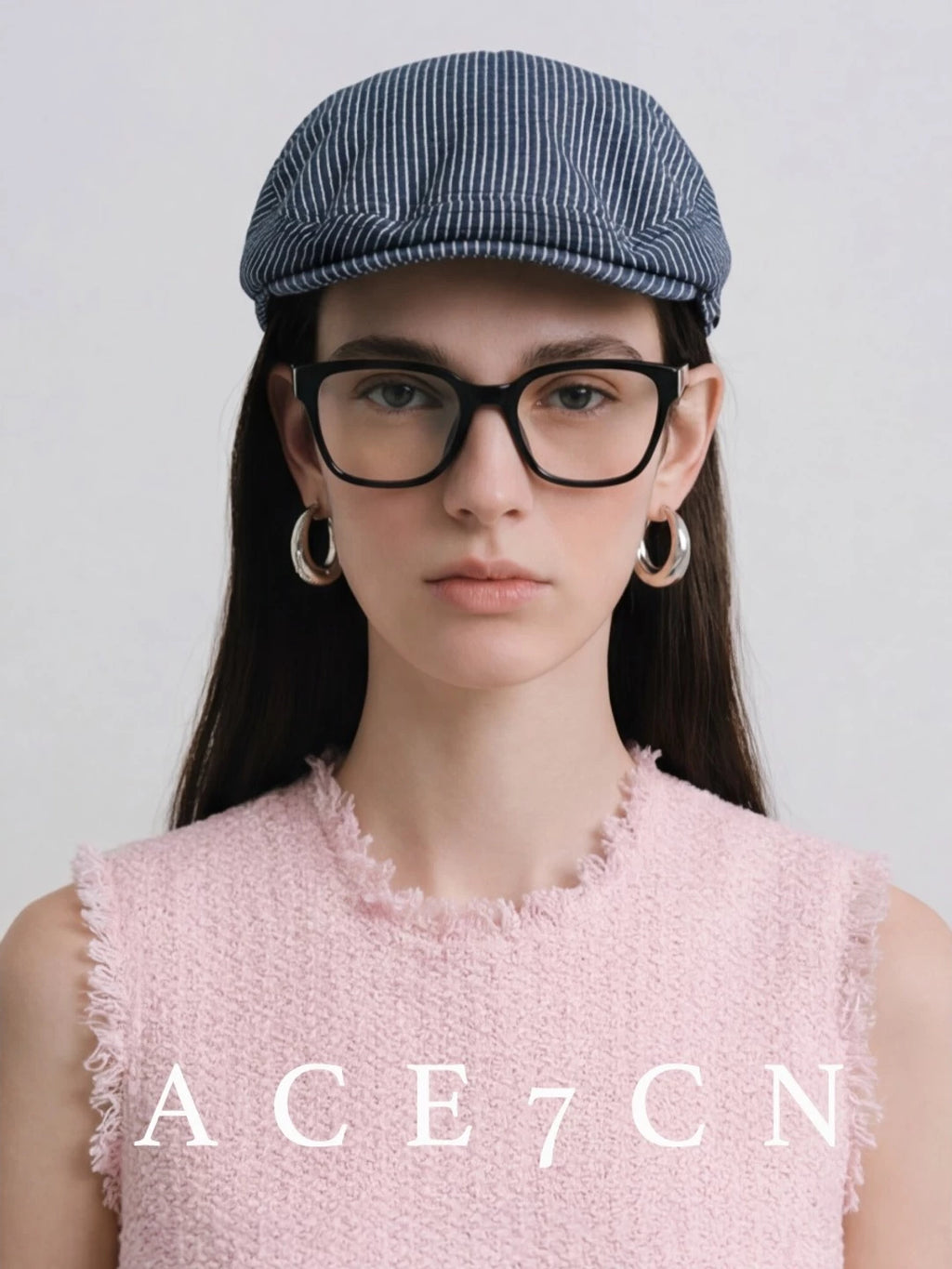 Japanese Niche Urban Chic Striped Flat Cap
