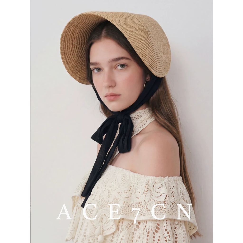 Hepburn French Estate Hat One-Piece Wheat-Straw Straw