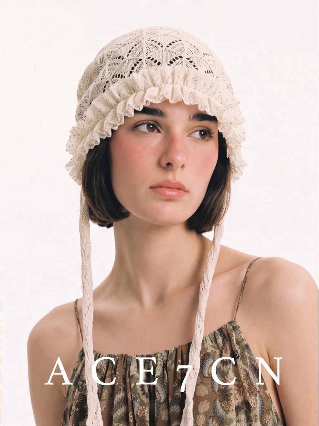 French Vintage Elegant Openwork Hand-Crochet Hat Lace