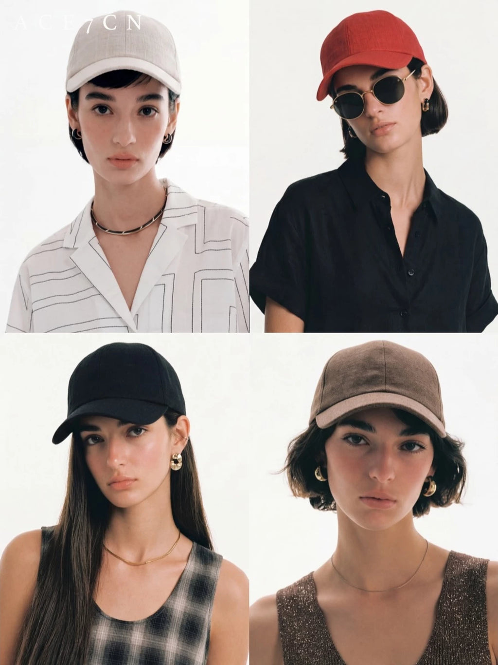 Urban Minimalist Linen Riding Hat Breathable Sun-Shade