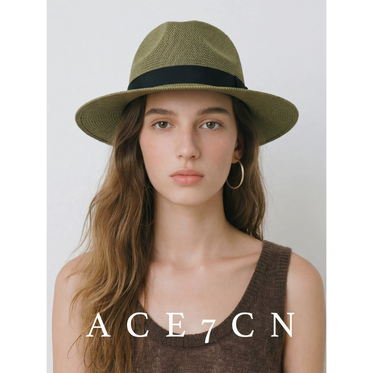 South-France Holiday Premium Panama Hat Straw-Woven Western
