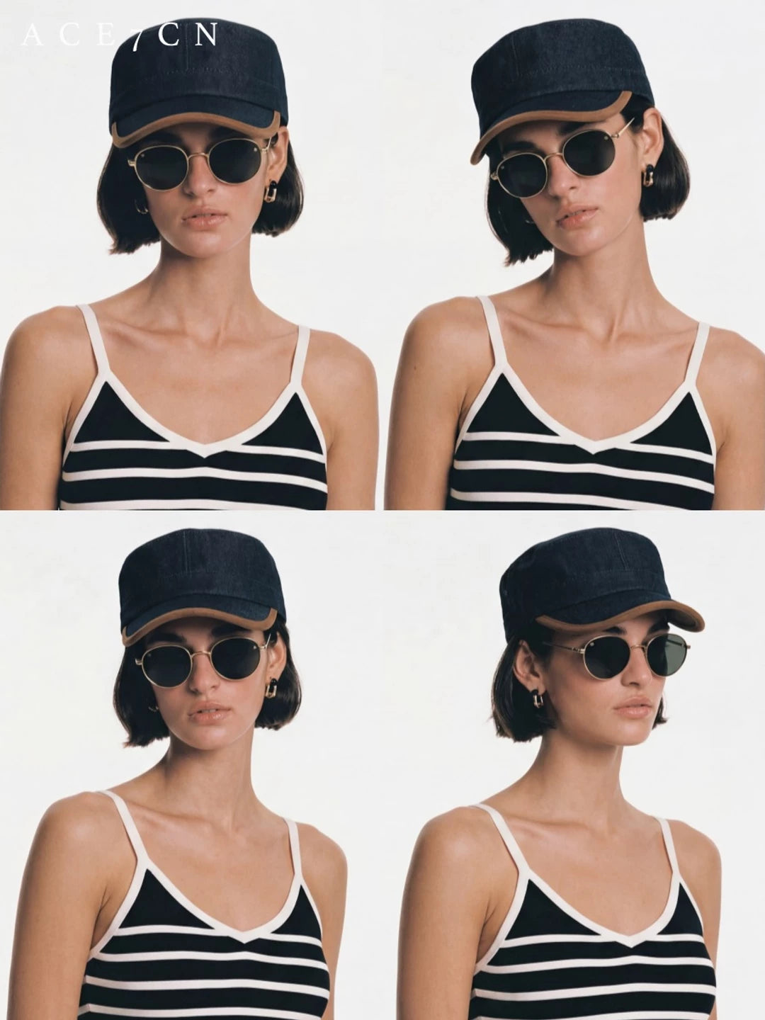 Urban Chic Denim Riding Hat Distressed Denim