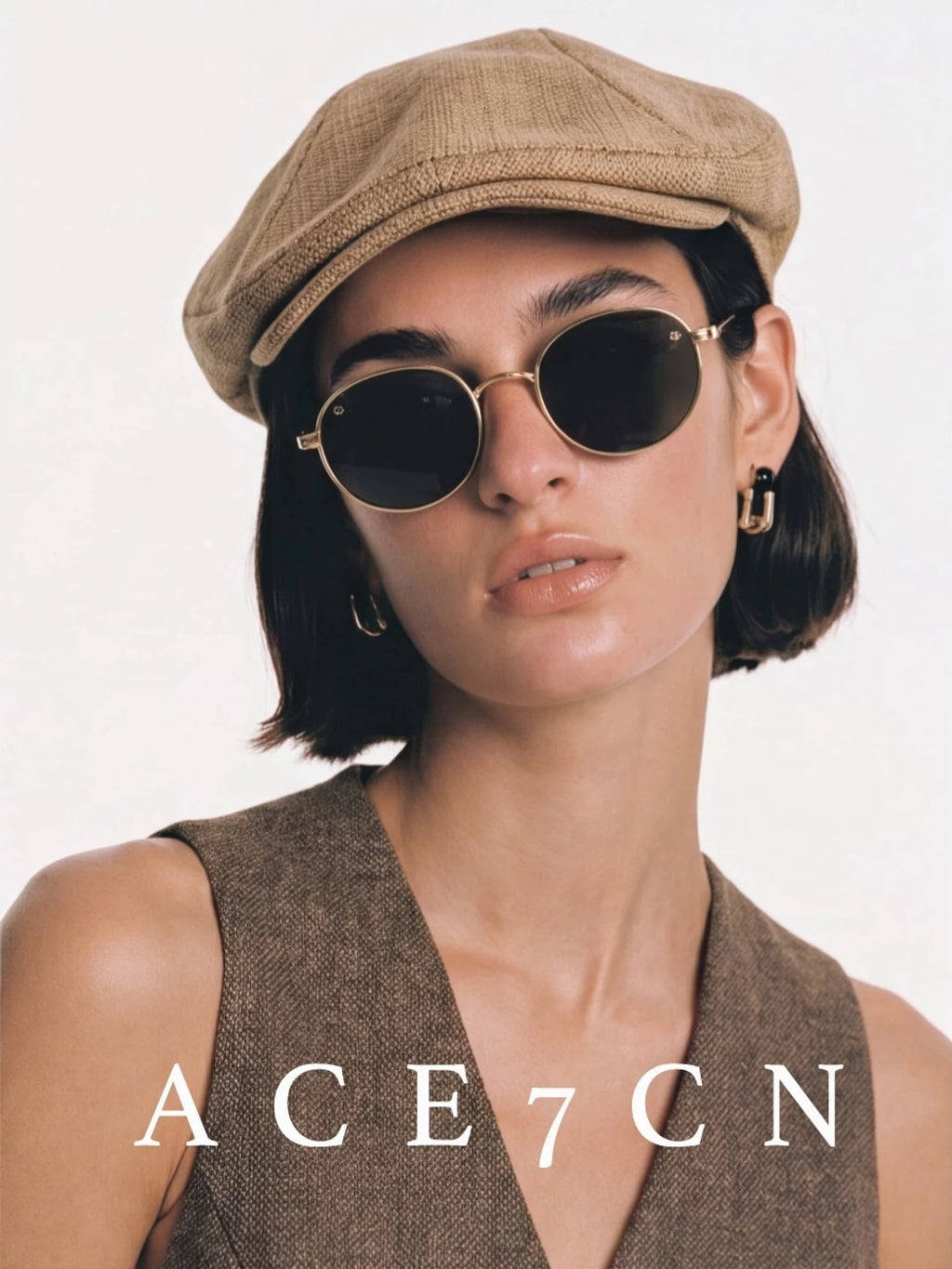 British Old-Money Linen Flat Cap Vintage Casual