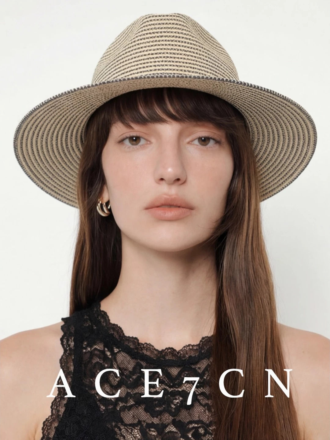 South American California Resort Straw Hat Striped