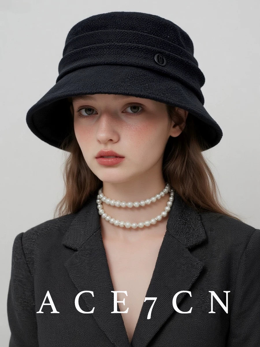 Tweed Short-Brim Bucket Hat Bucket Hat Women