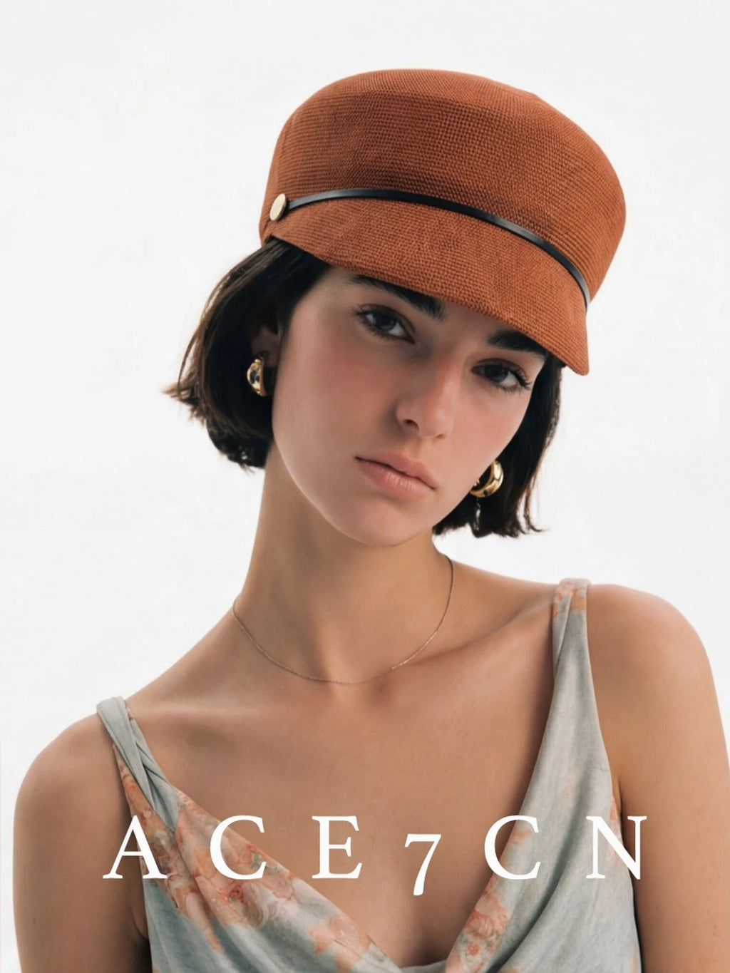 Japanese Niche Short-Brim Equestrian Hat Urban Chic