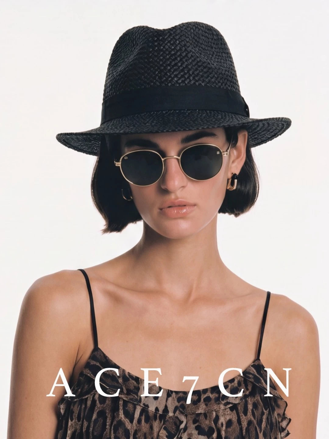 British Old-Money Premium Paper-Straw Fedora Short-Brim Straw