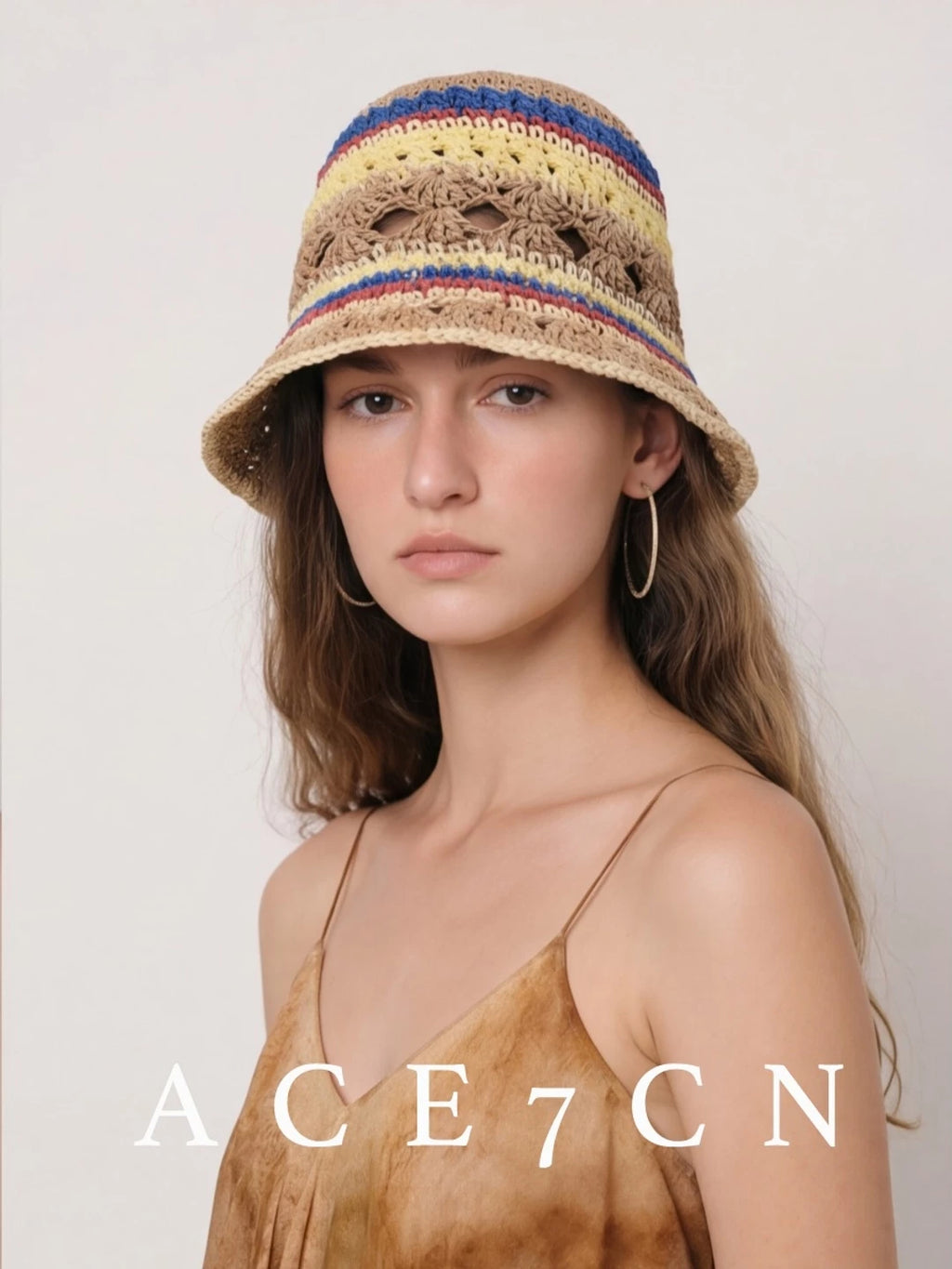 Nepalese Handmade Openwork Bucket Hat Breathable Women