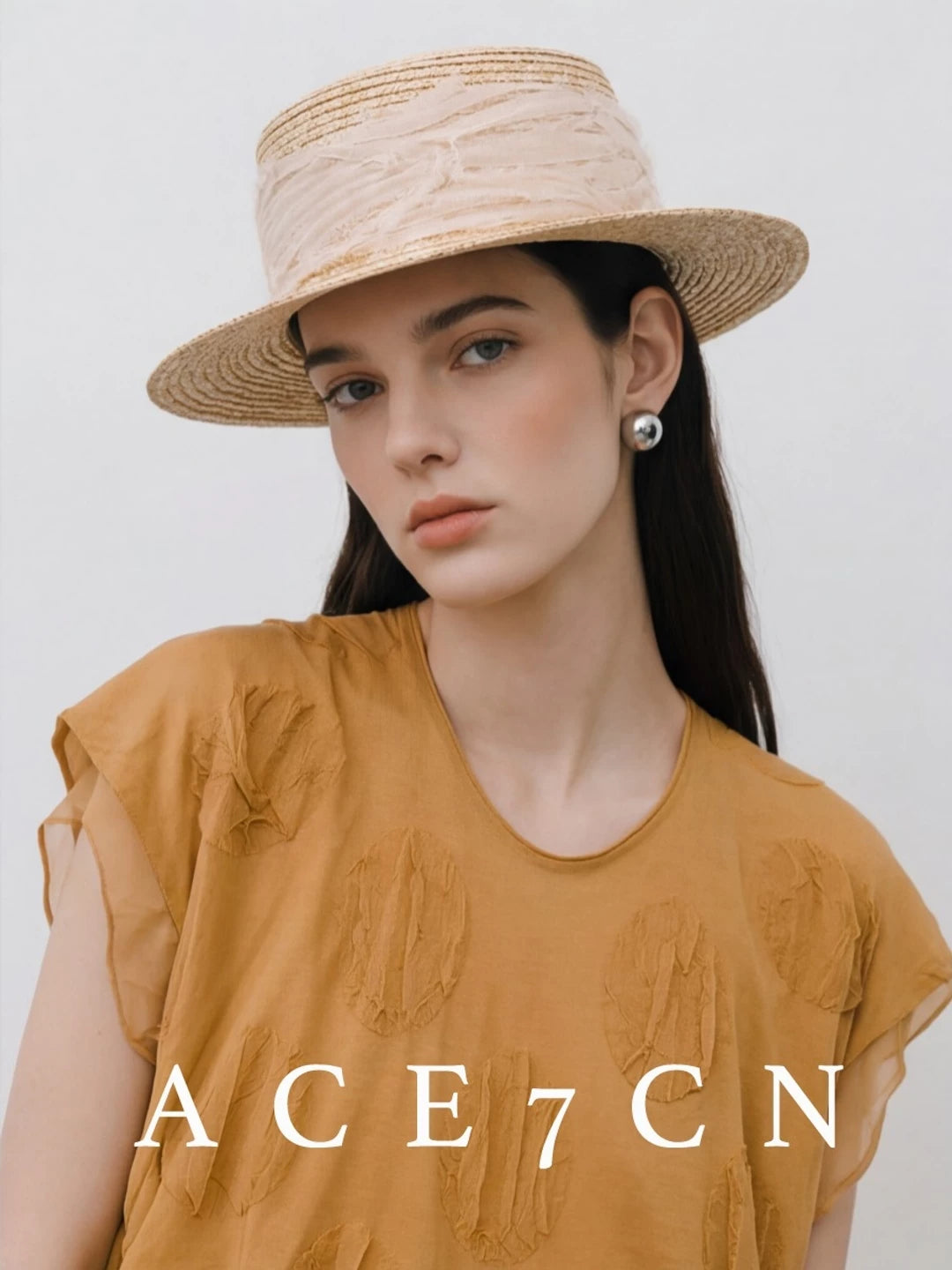 British Classic Natural Wheat-Straw Fairy Dress Hat