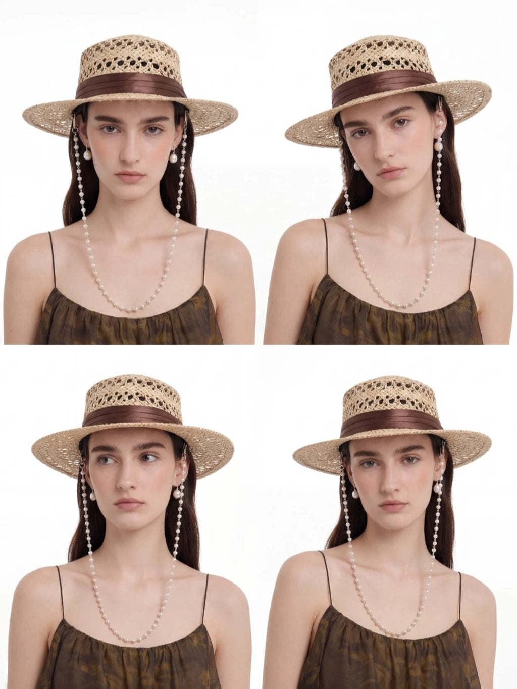Classic French Resort Straw Hat Handmade Western