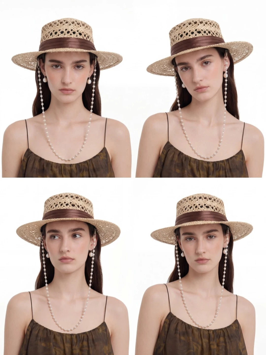 Classic French Resort Straw Hat Handmade Western