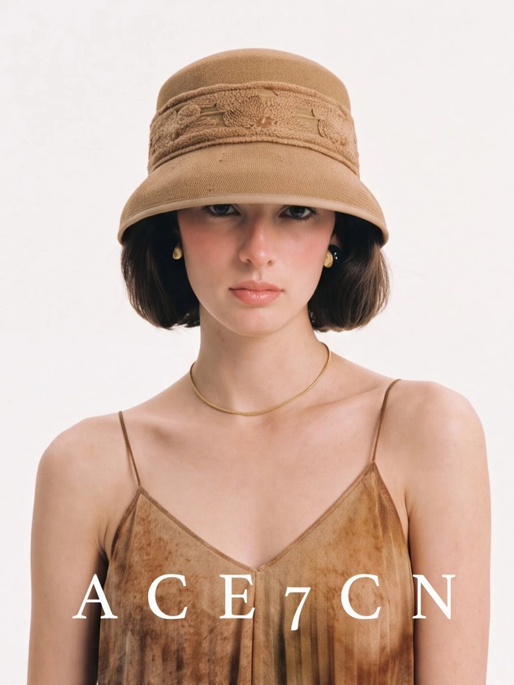French Vintage Premium Straw-Woven Bucket Hat Lace